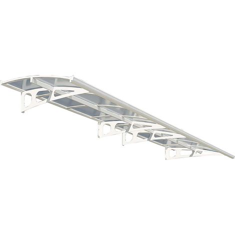 Patio Cover Bordeaux Door Awning Canopy 4460 Clear - Acrylic - L447 x W139 x H33 cm - White