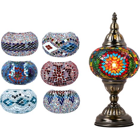 Lampada da tavolo - paralume singolo multicolore