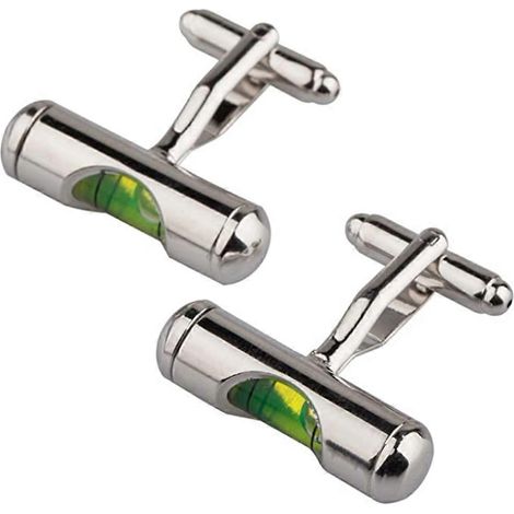 Boutons de manchette verts, design élégant, boutons de manchette français, boutons de manchette argentés (1/5)
