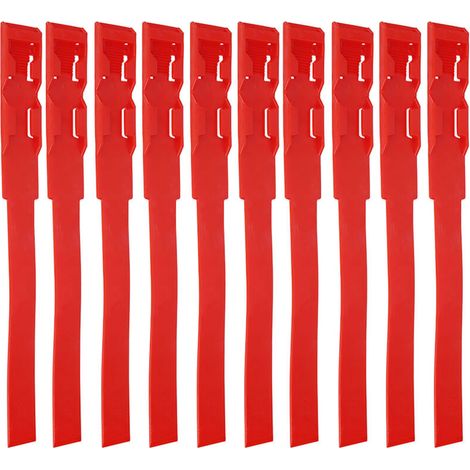 10 pièces d'identification colliers d'identification bandes vache bétail marquage anneau fournitures, pour le bétail de ferme, rouge-Crezuo