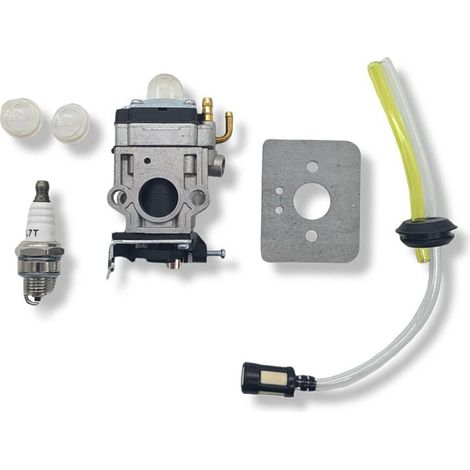 KIT CARBURATORE TUBI FILTRO CANDELA DECESPUGLIATORE TAGLIAERBA SCOPPIO43 50 CC