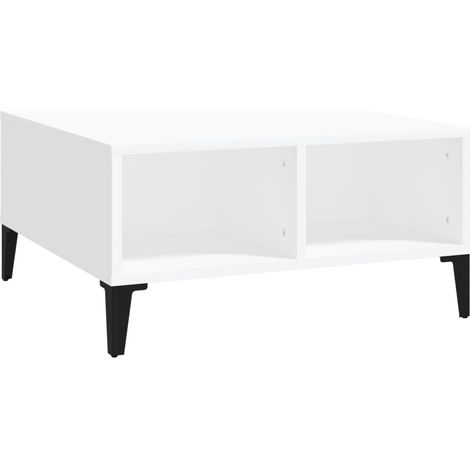 Maison Exclusive - Couchtisch Weiß 60x60x30 cm Holzwerkstoff