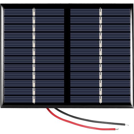 Cellule Solaire Polycrystalline Silicon 12V 1.5W Noir pour Chargeur DIY Kit Panneau Photovoltaïque Portable 115x90mm (1/5)
