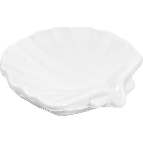 Porte-savon en céramique en forme de coquillage, petit récipient à savon avec étagère. (1/4)