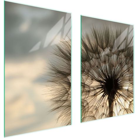 GLASSCHUTZPLATTE FÜR KÜCHE 65x52 BLUME