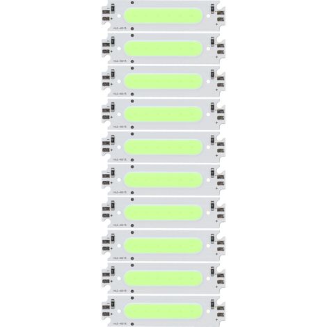 Bande lumineuse de 10 LED COB, 12 V, 2 W, pour éclairage automobile, lumière verte (1/5)