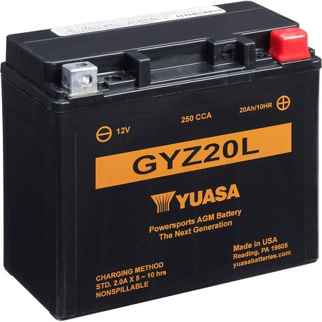 Batterie moto YUASA GYZ20L 12V 21.1AH 250A (1/3)