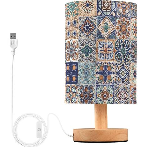 Kcldeci Lampe de chevet marocaine pour chambre à coucher, ferme