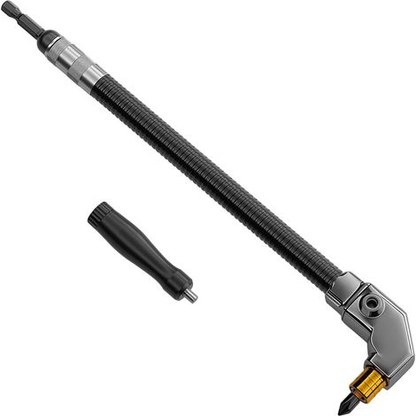Adaptateur de perceuse à angle droit à 90 degrés pour les zones confinées la plupart des tournevis électriques et écrous Assemblage de meubles innovant à angle droit Poignée de douille pour conducteur (1/5)
