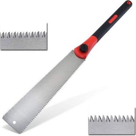 Scie À Main Japonais Scie Égoïne À Double Tranchant Interchangeable Lame Flexible 31,5cm Scie Égoïne Pour Travail Du Bois (1/5)
