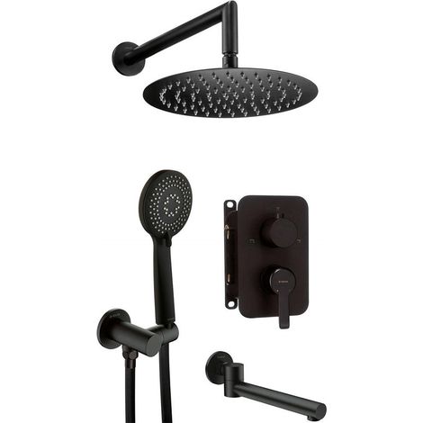 Deante Elegante Set Doccia Moderno Nero Opaco