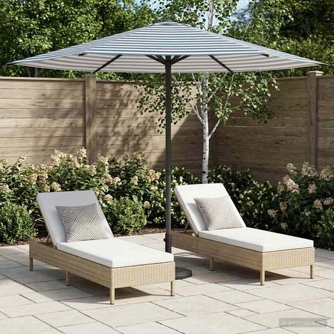 Paraguas de Jardín con Base 230 x 230 cm Poliéster Rectangular