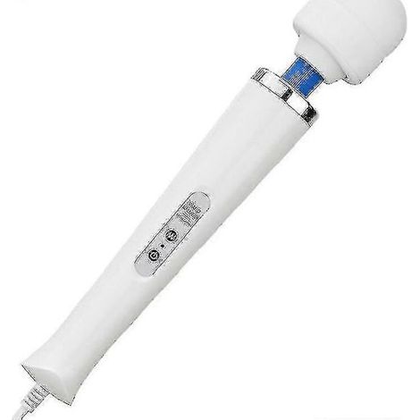 Baguette de massage avec cordon - Appareil de massage par vibration pour soulager les tensions musculaires du dos et de la nuque - Outil de relaxation (1 pièce - blanc)-AquaForge