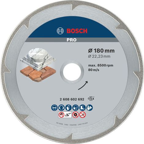 Bosch Diamond cutting discs PRO Marble Diamond Disc 180 x 22.23 mm 2608602692 (1/5)