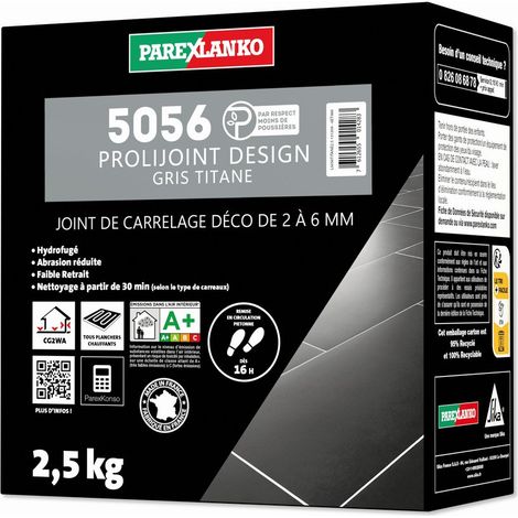Joint de carrelage 2,5 Kg 5056 Prolijoint Design PAREXLANKO  Gris Titane