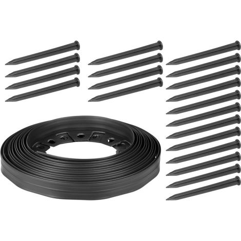 Rasenkante Strend Pro Garden, elastisch, schwarz, Länge 10 m, 4 cm