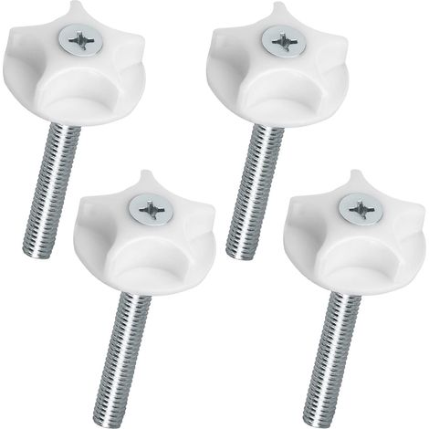 4 boulons de tête de lit M8 boulons de base de fixation de tête de lit Heavy Duty vis de tête de lit et rondelles (1/5)