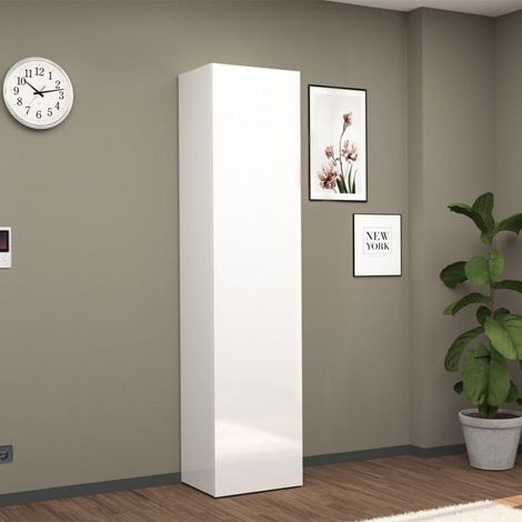 Armario de entrada zapatero blanco brillante 1 puerta 45 x 35 x 191 h Dory