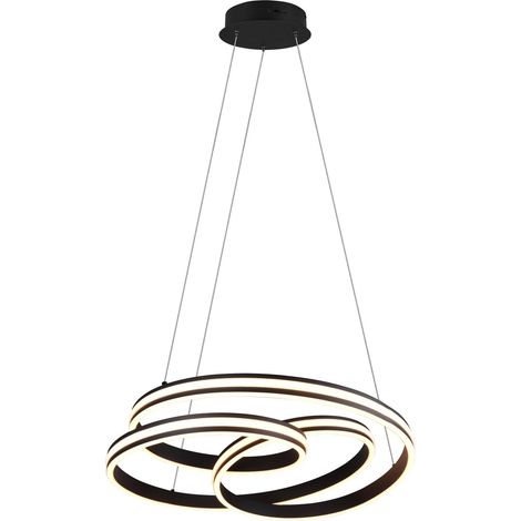 Lampada a Sospensione da Interno a LED in Metallo Nero Opaco (1/3)