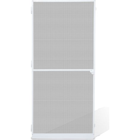 SWANEW 120x210CM Zanzariera Zanzariera da porta in alluminio con telaio zanzariera con garza protezione UV impermeabile Bianco (1/5)