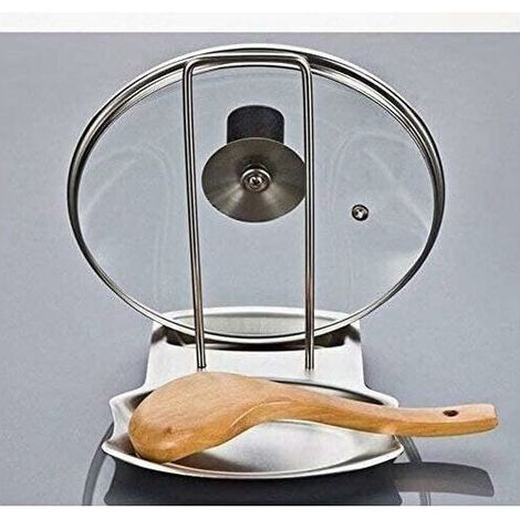 Cuillère en acier inoxydable pot couvercle support de stockage de cuisine support de gadget de cuisine support de vaisselle de mode (1/5)