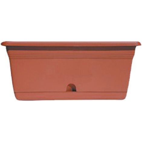 Vase jardinie're rectangulaire balcon Melissa ics avec re'serve 60x20x18 cm en plastique