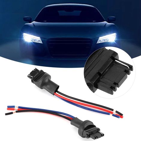Connecteur Douille 3157 Mâle 2 Pièces avec Câble pour Ampoule Voiture pour Feux Clignotants et Feux Stop (1/5)