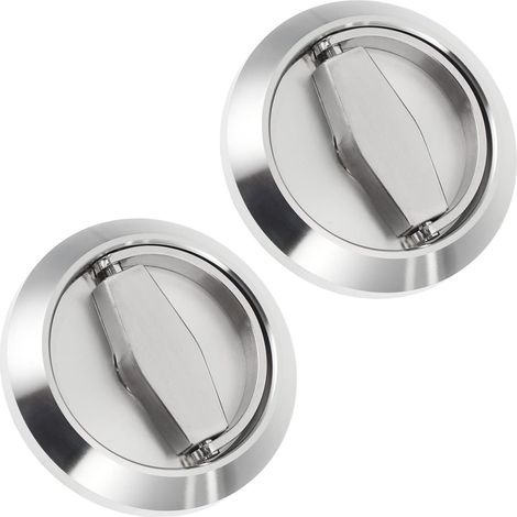 Homoyoyo 2pièces Poignée De Porte Invisible Acier Inoxydable Design Encastré Serrure Pratique Pour Portes Coulissantes Meubles Et Salles De Bain (1/3)