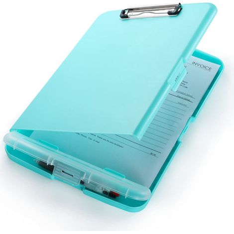 Classeur A4 Avec Compartiment De Rangement - Classeur Plastique Léger - Pour Bureau École Industrie - Lot De 2 (1/5)