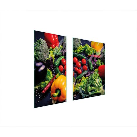 GLASSCHUTZPLATTE 75x52 GEMÜSE
