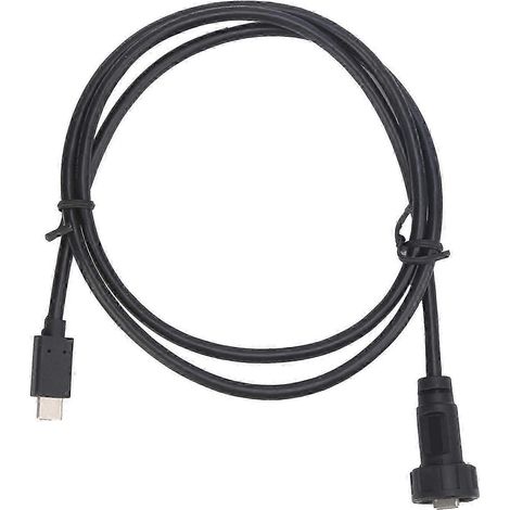 Connecteur USB étanche à montage sur panneau, prise filetée mâle E10TPC-TA-M/TPC-A-M (2M), équipement industriel robuste, interface étanche pour environnement exigeant.