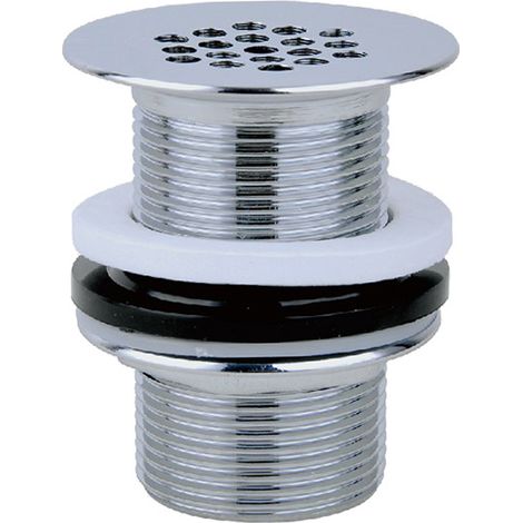 Designer washbasin drain, brass, chrome