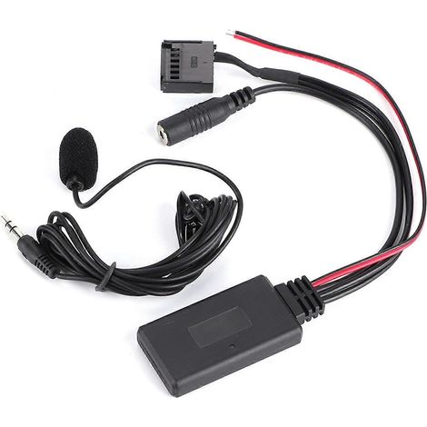 Adaptateur de câble Bluetooth AUX-IN avec microphone pour appels mains libres, compatible avec Ford Focus 6000CD