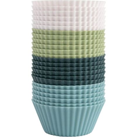 24-teilige Silikon-Muffinform in Pastellfarben für Törtchen und gedämpfte Eier, ideal für Beilagen (1/5)