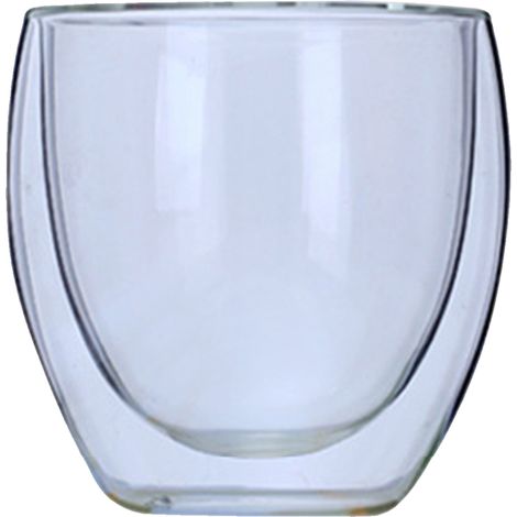 Tasses en verre à double paroi de 250 ml, en verre borosilicate transparent, résistantes à la chaleur, idéales pour le thé, les boissons chaudes, le vin ou le café. Idée cadeau d'anniversaire. (1/5)