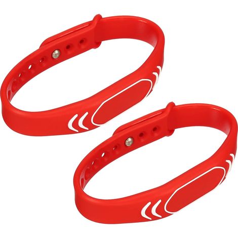 Lot de 2 lecteurs cartes d'identification RFID 125 kHz TK4100 sans contact pour porte, rouge.