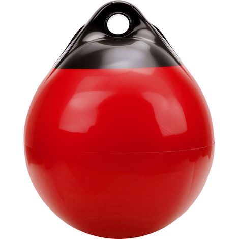 Ortviai Boule de protection gonflable pour bateau – PVC renforcé, noir et rouge, diam. 250 mm x H 310 mm, modèle A25 (1/5)