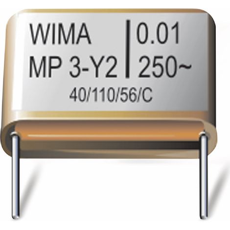 WIMA Folienkondensator, 0,01 UF, 250 V-, radial, RM 15, MPY20W2100FC00MSSD