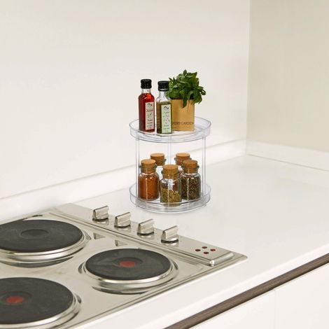 Two tier plastic turntable organizer 235cm