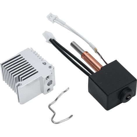 Kit Hotend extrudeuse d'impression à extrémité chaude avec bloc chauffant dissipateur de chaleur buse en acier dur de remplacement pour imprimante 3D 0.6mm (1/5)