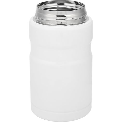 750 ml (26 oz) weißer, isolierter Edelstahl-Lebensmittelbehälter. (1/4)