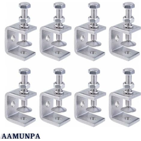Serre-Joints C, 8 Pièces Serre-Joints en C Robustes en Acier Inoxydable 304, Acier Inoxydable Serre-Joints C, Pince C Robuste, Pince Robuste Acier Inoxydable pour Travail Bois,Bricolage & Réparation A (1/4)