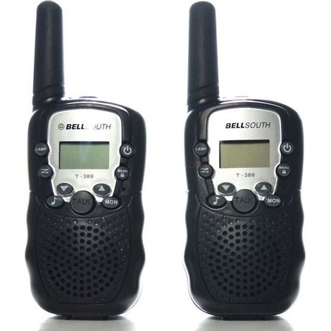 2pcs double noirs réglables Mini Portable Multi-Canaux 2-Way 3KM LCD UHF Car Auto VOX Wireless Radio Voyage Talkie Walkie