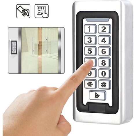 Contrôle d'Accès Extérieur en Métal Étanche IP68 avec Carte, Code et Clavier (1/5)