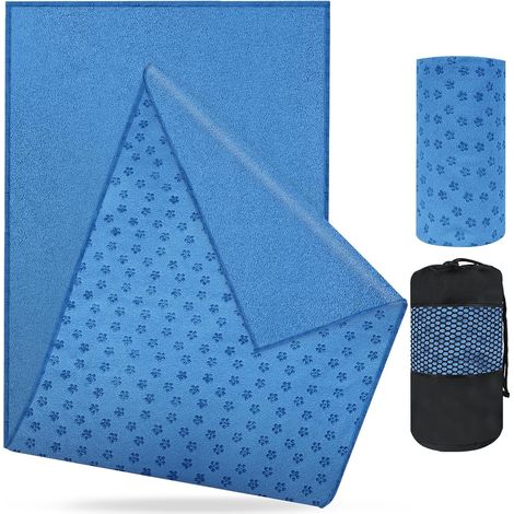 Yoga Towel, Non-Slip Yoga Mat Towel, 183 x 63cm Microfiber Yoga Towel Blanket, with Mesh Carry Bag, for Gym, Pilates (1/5)