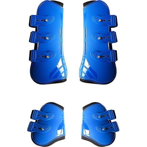 Guêtres de tendon pour chevaux (4 pièces) résistantes à l'usure et absorbant la transpiration, idéales pour le dressage et l'entraînement équestre. (1/5)