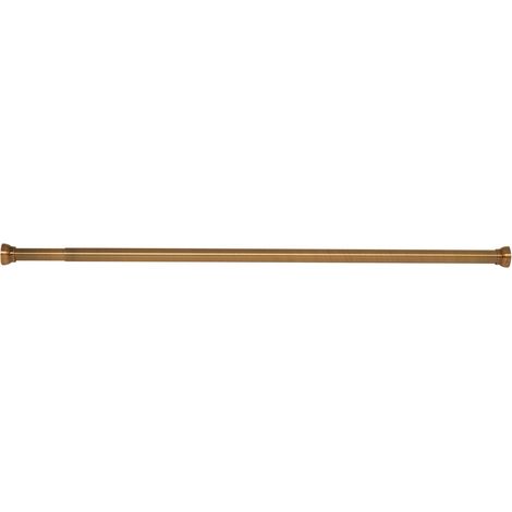Barra para cortina de ducha o bañera extensible sin taladrar en Aluminio KRETA 125-220cm Oro Spirella (1/2)