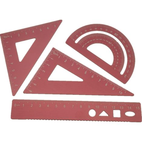 Règle Droite 15 Cm - Ensemble Géométrie Étudiant - Pour Cours De Mathématiques Et Dessin Technique - Lot De 1 Pièce (1/5)