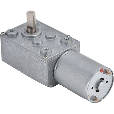Moteur à réduction à engrenages à vis sans fin turbo JSX330‑370 à courant continu autobloquant 24 V CC 24 tr/min (1/5)