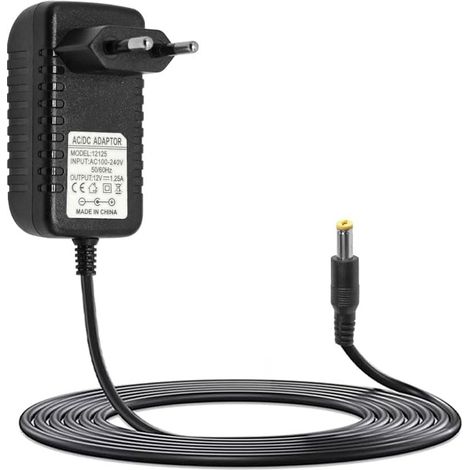 Chargeur Adaptateur Secteur, 2M 15W 12V 1.25A Alimentation pour Echo Dot 3e 4e 5e Génération Echo Show 5 1ère 2e Gén Spot TV Cube Chargeur d’Alimentation (1/5)